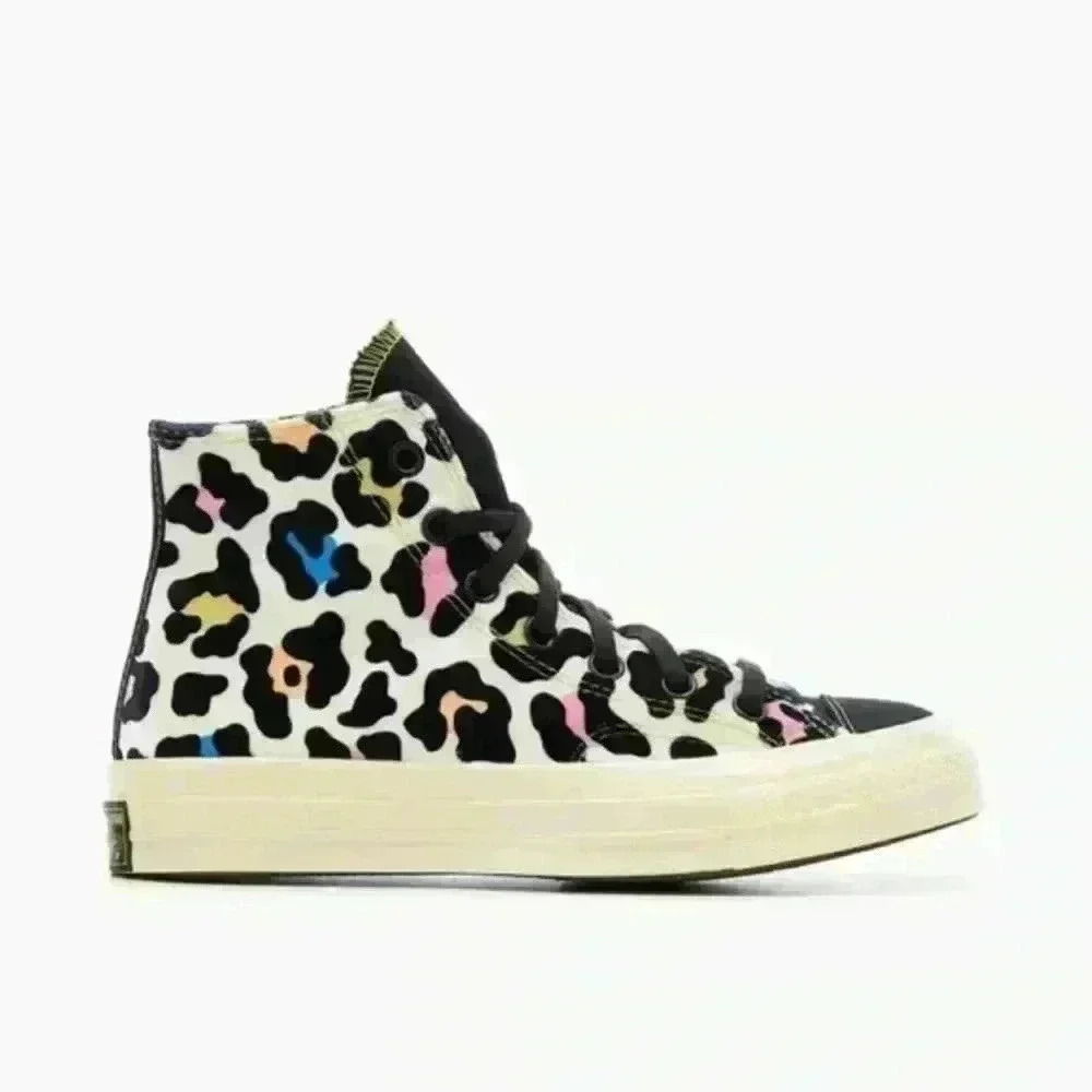 Converse Black and White Animal Print Sneakers